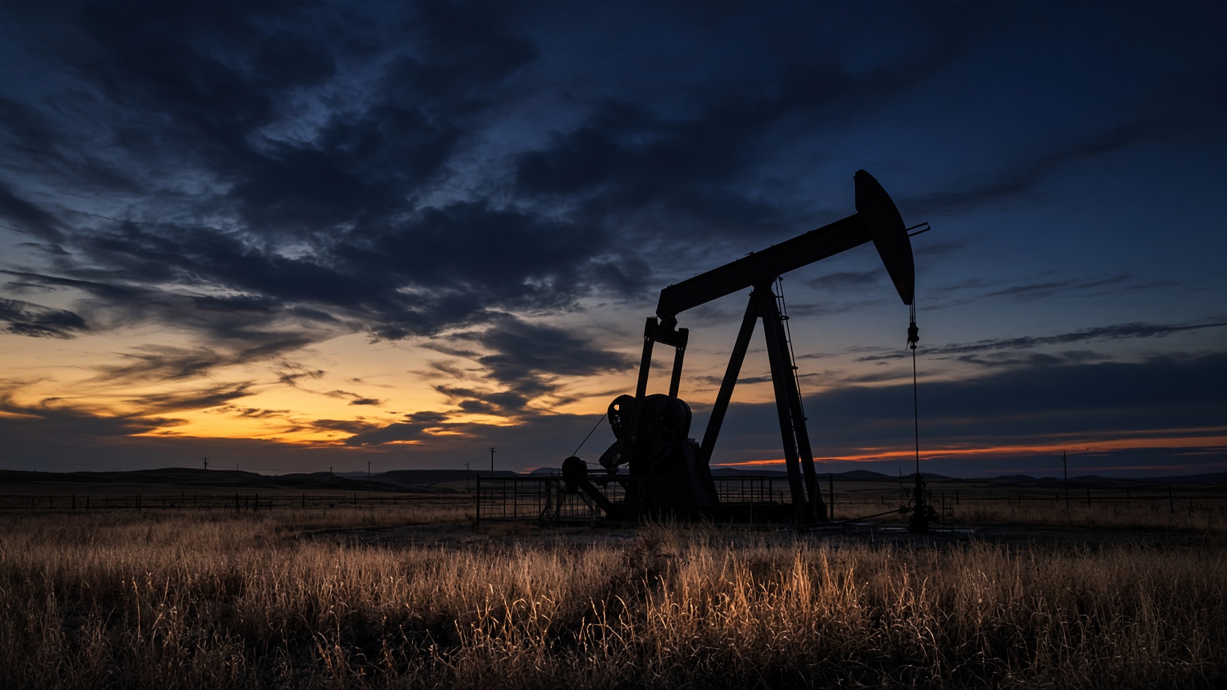 Pumpjack on a producing well pad